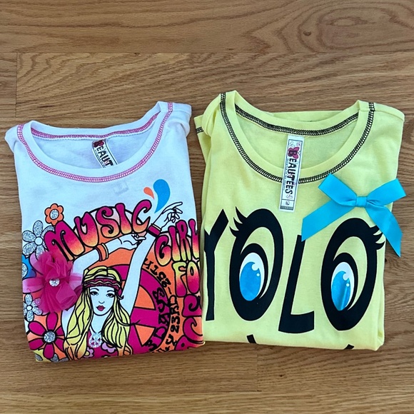 Beautees *2* NWOT Girls Graphic Tees (XL) - Picture 2 of 13